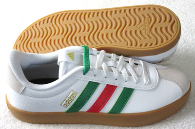 Adidas Men's VL Court 3.0 Skate Casual Shoes White Red Green Size 10 NIB
