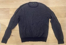 J.CREW Men's Pullover Sweater LARGE 95 Cotton 5 Cashmere Blend Crewneck Navy