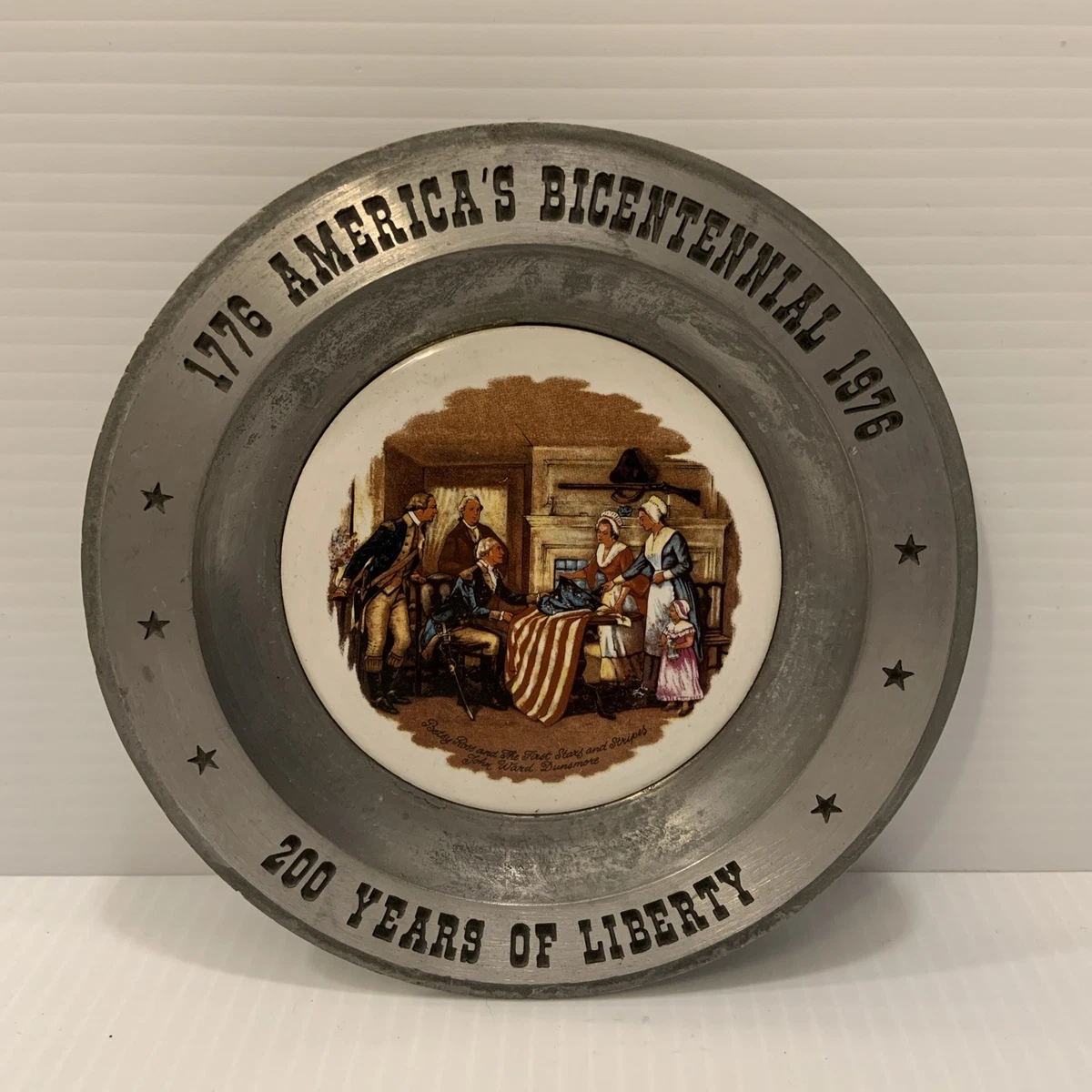 Bicentennial Pewter Plates In Decorative Collector Plates for sale