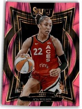 Panini 2025 Panini Select WNBA #56 A'ja Wilson Pink Flash Prizms