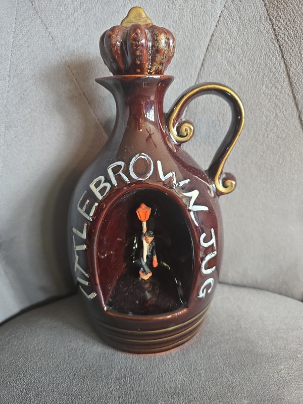 Little Brown Jug Whiskey Container And Music Box