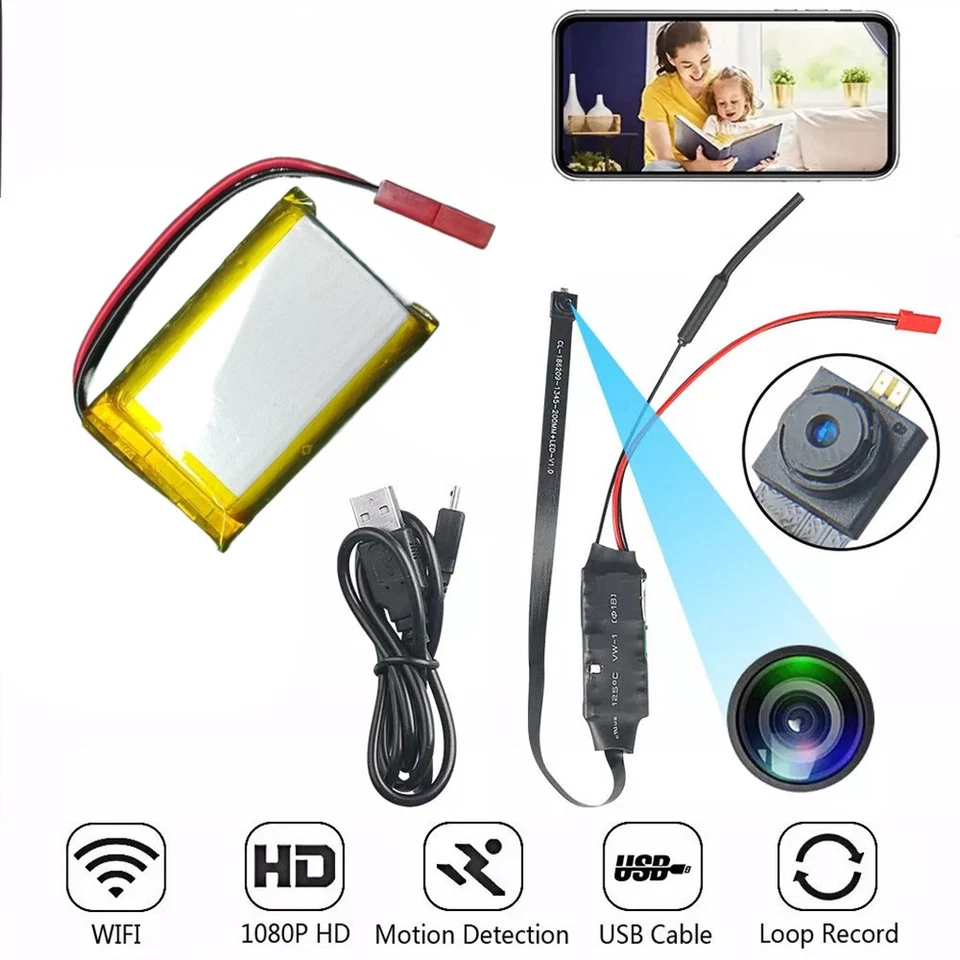 1080P HD Mini IP Kamera Wireless WLAN WiFi Camera Überwachungkamera Cam P2P DHL - Bild 2 von 4