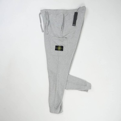 Stone Island graue Jogginghose aus gebürstetem Baumwollfleece UVP 315 £