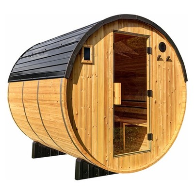 Backyard Discovery Paxton 4-6 Person Traditional Cedar Barrel Sauna with Heater