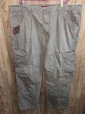 Wrangler Riggs Workwear Gray Ripstop Carpenter Pants Mens Sz 42x32