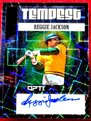 REGGIE JACKSON 2025 LEAF OPTICHROME TEMPEST LASER PRIZM AUTOGRAPH # 1/1
