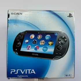 Sony PlayStation PS Vita PCH-1000 OLED Black Wi-Fi Console Complete in Box CIB T