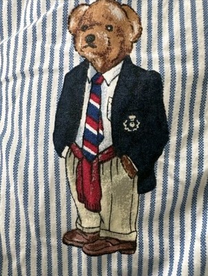 Ralph Lauren ポロベア　フィッテッドシート Y2k 90s VTG Ralph Lauren Polo Teddy Bear Twin Fitted Sheet Single