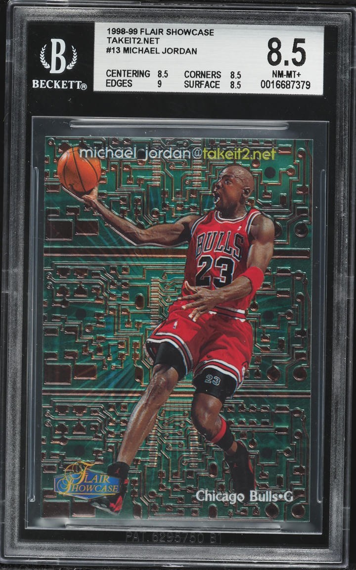 Michael Jordan 1998 Flair Showcase Takeit2.Net /1000 BGS 8.5 💎📈💥