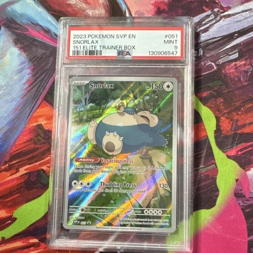Pokémon Snorlax 051 SVP Promo Holo PSA 9 Scarlet Violet English 2023 Card