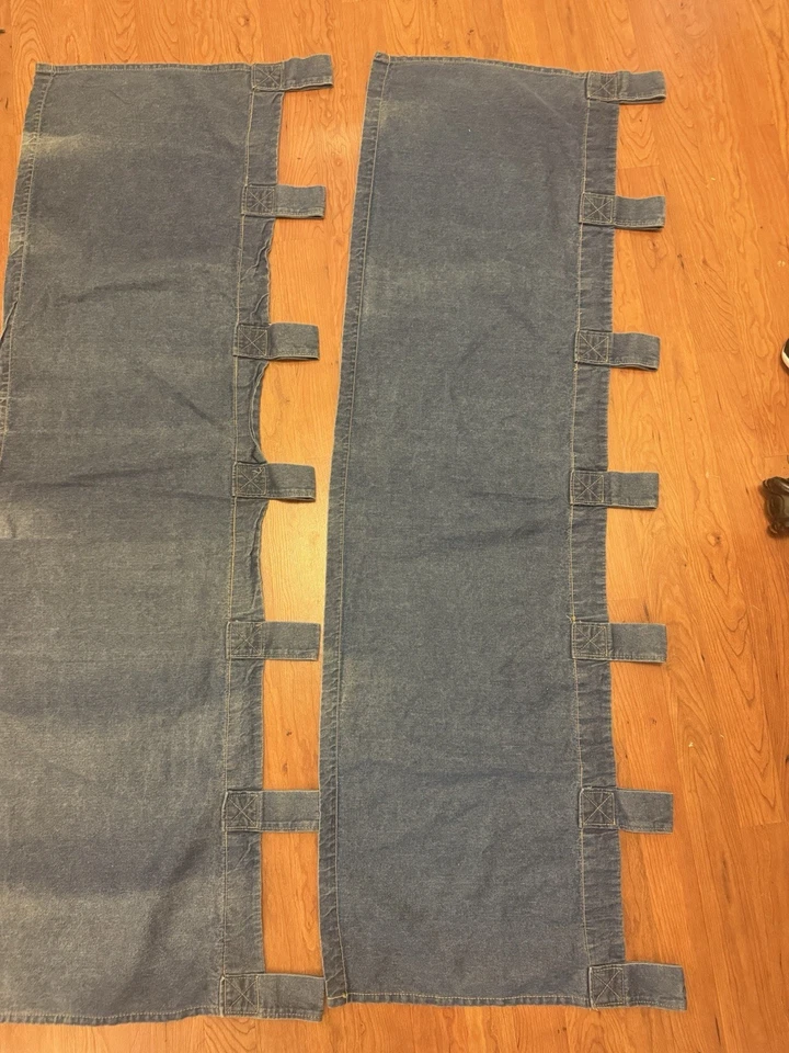 WOOLRICH 蓝色牛仔裤西部 (2) 标签上衣短草皮板 DRAPERY 53X15 — 第 4/4 张图片