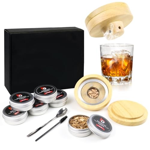 Kit de fumoir cocktail en chêne massif et sa sélection de bois nobles