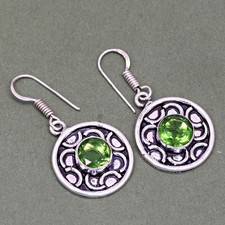 Peridot   Gemstone Handmade Pendant Jewelry Set Quartz Necklace 20-22