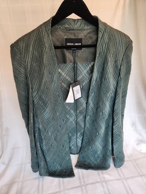 Giorgio Armani Women s Green Jacket Sz 48 - New with Tags - Slight Imperfections