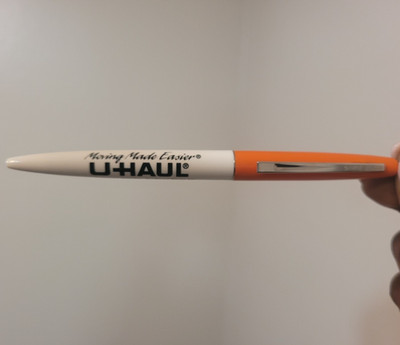Vintage 1990s Bic Clic Ballpoint Pen U-Haul ''Moving Made Easier''