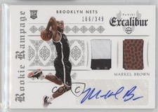 2014-15 Panini Excalibur Rookie Rampage Duals 166/349 Markel Brown #3 Auto 1l7