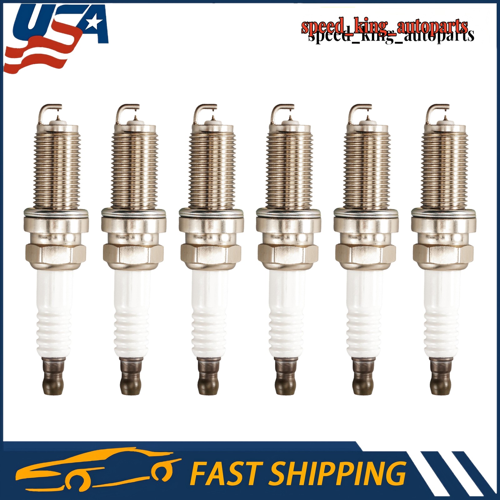Set of 6 Iridium Spark Plugs LFR5AIX11 For 2016-2018 Toyota RAV4 2.5L Gap 0.04mm