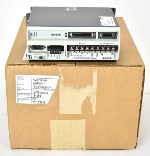 BRAND NEW - Parker GV-U3E-NK Gemini Servo Drive - REV. D - 120/240VAC 50/60Hz