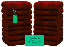 Flannels Face Cloths Towels 100% Egyptian Cotton Super Soft Washcloth Towels Set