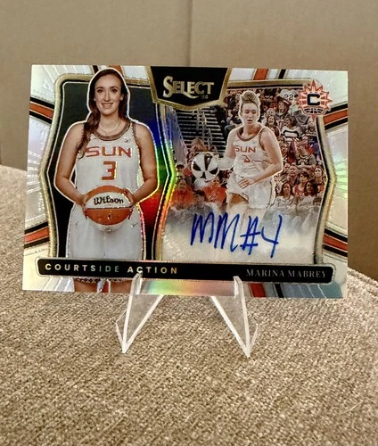 2025 Panini Select WNBA MARINA MABREY AUTOGRAPH - COURTSIDE ACTION PRIZM SUN ☀️