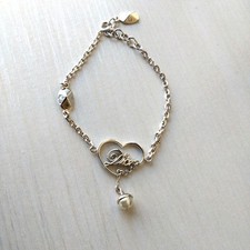 Christian Dior Heart Logo Pearl Bracelet