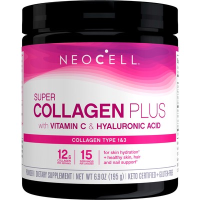 NeoCell Super Collagen Plus with Vitamin C and Hyaluronic Acid, Collagen Type 1