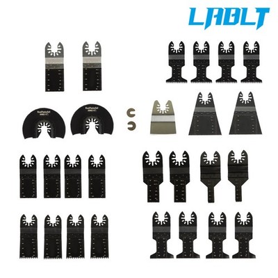 LABLT 29 PCS Universal Wood Metal Oscillating Multitool Quick Release Saw Blades