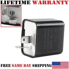 1*Adjustable LED Flasher Relay Turn Signal Blinker Light for Motorcycle 12V 2Pin