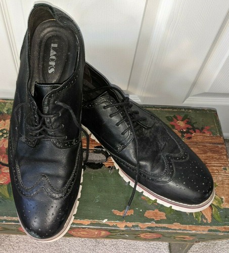 LAOKS Brogues Black Mens Business 