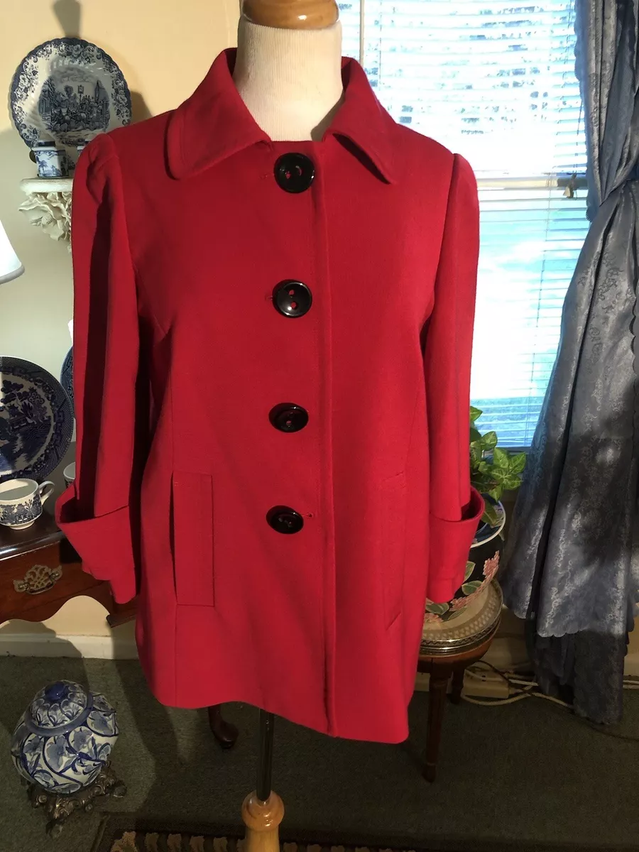 Tahari top red coat