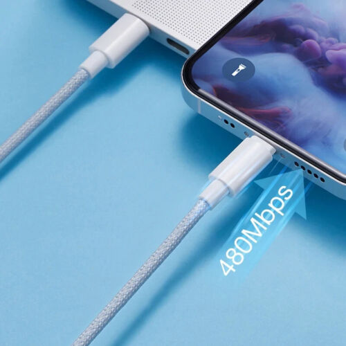 60W Cable 2M Nylon Load Fast Type-C for IPHONE 16/15 / IPAD/ Mac/Samsung - Picture 12 of 12