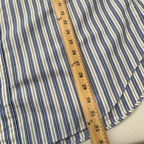 Polo Ralph Lauren Shirt Men XXL Stanton Classic Blue Stripe Pony 100% Cotton - Picture 9 of 10