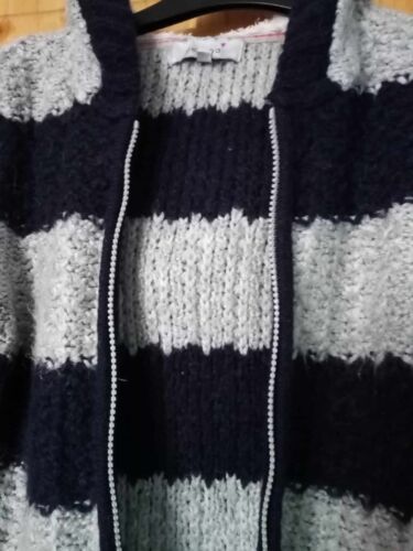 M&S Ladies Cardigan Hoodie Zipped Hooded Grey Mix Size Small Knitted - Picture 7 of 24