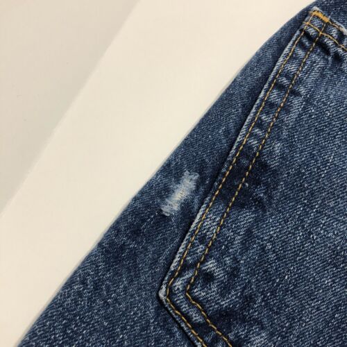 Vintage POLO Ralph Lauren Jeans Latzhose Arbeit RRL USA Leder Aufnäher Indigoblau - Bild 9 von 11