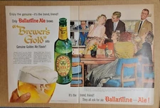 Nostalgic Vintage 1950's 1957 Print Ad Ballentine Ale It's The Trend Friend 