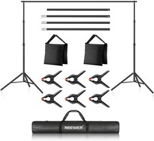 Neewer Photo Studio Backdrop Support System, 10ft/3m Wide 7ft/2.1m High