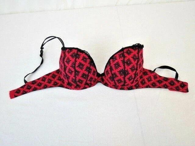 Sutiã Apt 9 Feminino Tamanho 34B Push Up Underwire Vermelho Alças de Espaguete - Imagem 2 de 4