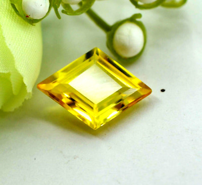 11.20 Ct Natural Flawless Yellow Sapphire Fancy Cut GIE Certified Loose Gemstone