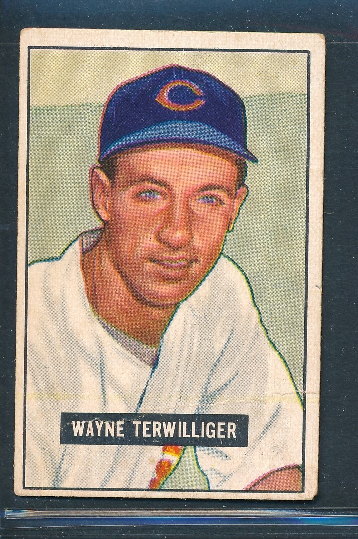 1951 Bowman #175: WAYNE TERWILLIGER "Chicago Cubs" ~ Good to VG
