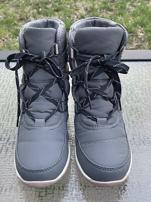 Sorel Whitney Short Lace Women's Size 8 200g Waterproof Grey Boots