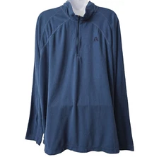 Nike ACG Micro Grid Fleece XL Men Shirt Pullover Base Mid Layer Quarter Zip Blue