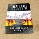 Vintage Great Lakes Brewing Burning River Amber Lager Metal Beer Sign 18" x 24"