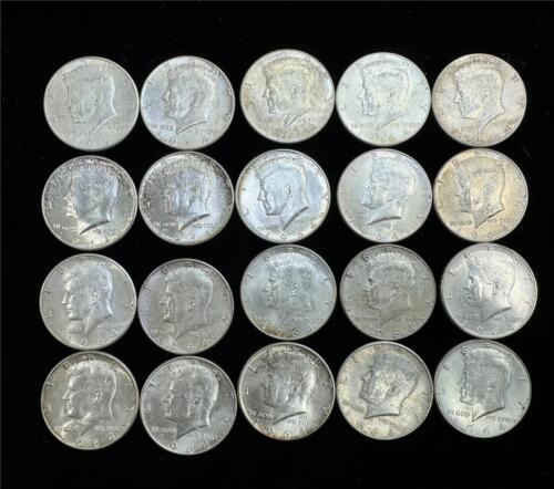 U.S. $10 FACE VALUE 1964 90% SILVER KENNEDY HALF DOLLAR LOT OF 20 PIECES - Picture 1 of 3