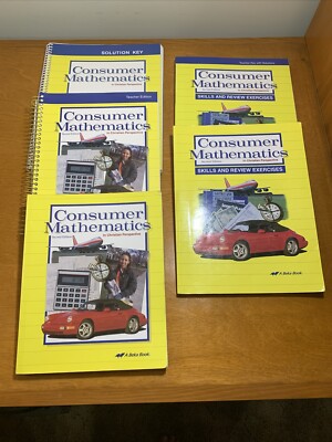A Beka Consumer Math Set Of Five Books  Student & Teacher 10th, 11th, 12th Grade