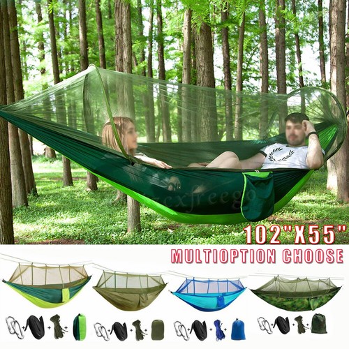 660lbs Portable Double Person Camping Hammock Tent with Mosquito Net Hanging Bed