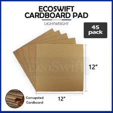45 12 x 12 EcoSwift Corrugated Cardboard Pads Inserts Sheet 23 ECT 1/8" Thick
