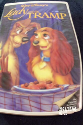 VTG VHS Walt Disney Black Diamond Classic Lady and Tramp Movie Animation
