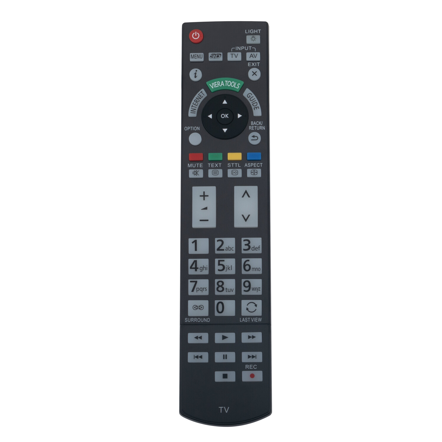 Ersatz-Fernbedienung Für Panasonic TV – N2QAYB000715, Kompatibel Mit Vielen LED/LCD Modellen