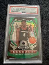 2020 Prizm Draft Picks Anthony Edwards Crusade Green PSA 10 Rookie RC Graded