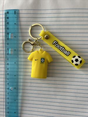 Xavi Neymar Jr. #10 Soccer Jersey Rubber & Metal Keychain, New!